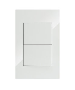 LÍNEA PREMIUM BLANCA PLACA APAGADOR DE 2 INTERRUPTOR