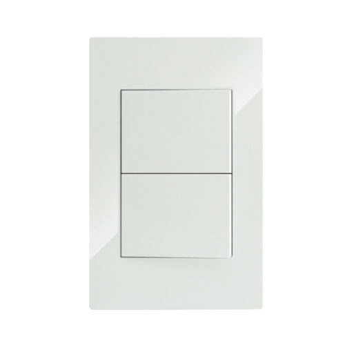 LÍNEA PREMIUM BLANCA PLACA APAGADOR DE 2 INTERRUPTOR